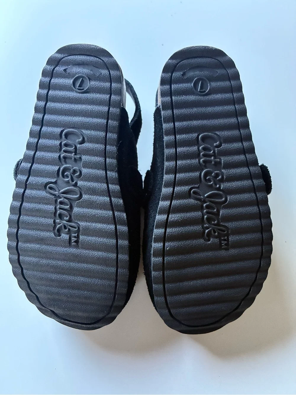 Cat & Jack Black Suede Slingback Sandal Clog for Kids